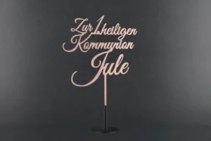 Caketopper "zur 1. heiligen Kommunion" mit Vorname personalisierbar ohne Deko